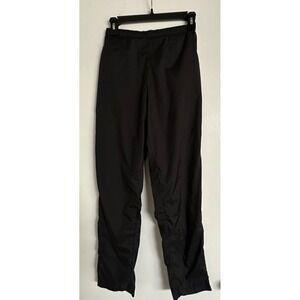 Lacoste Sport VTG Windbreaker Track Pants Black Pink Piping Women Size 40 READ